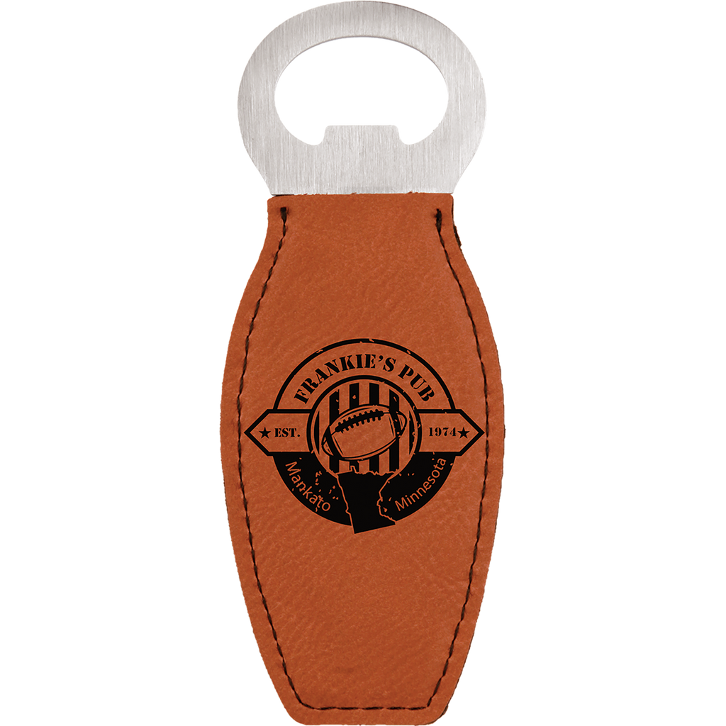 Rawhide Leatherette Rounded Bottle Opener