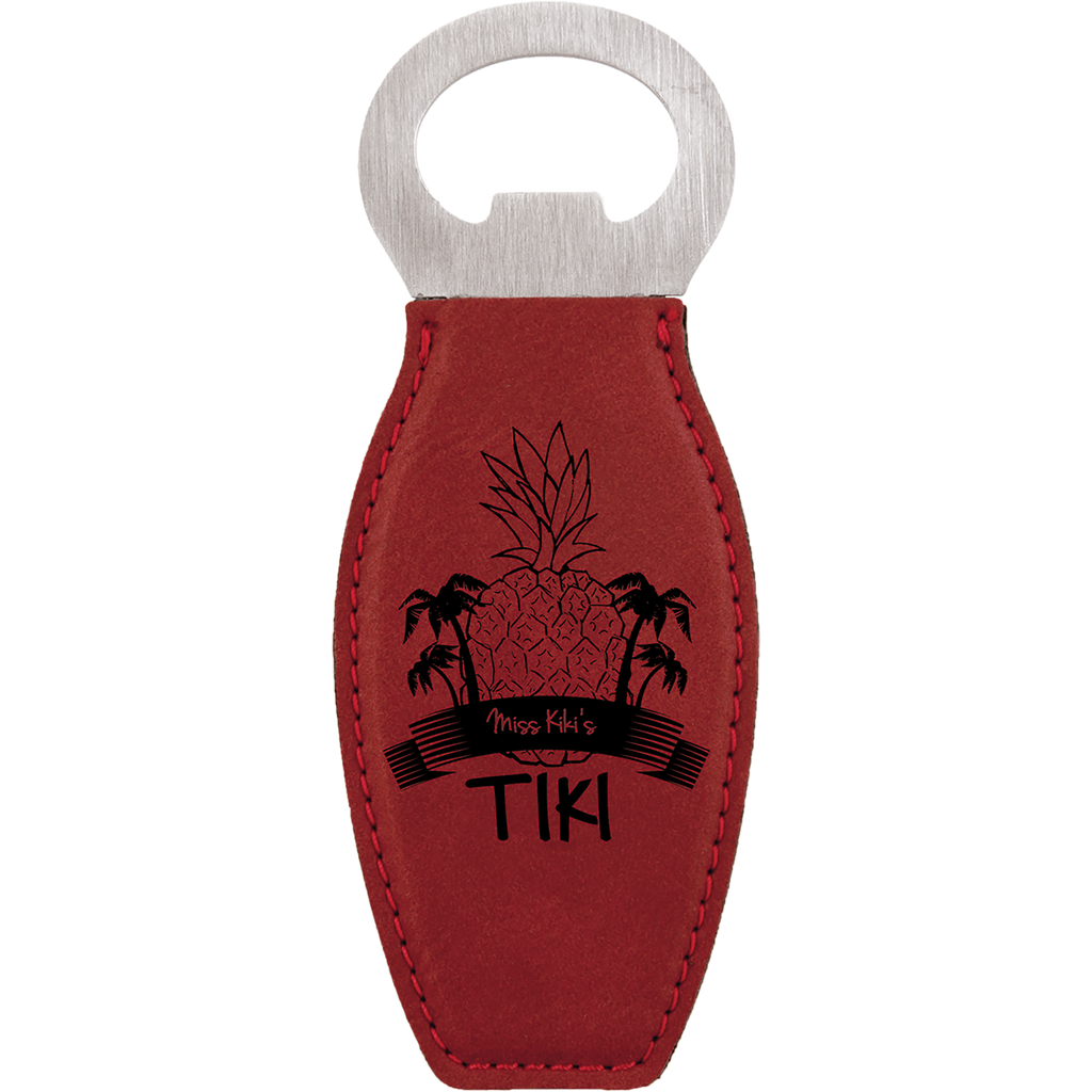 Rose Leatherette Rounded Bottle Opener