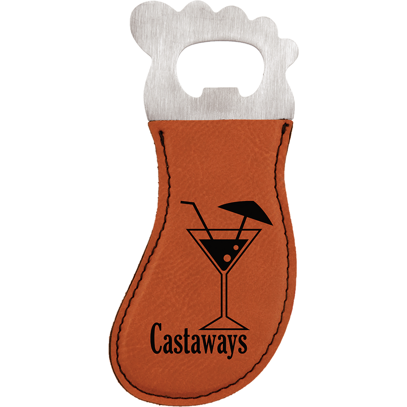 Rawhide Leatherette Foot-Shaped Bottle Opener