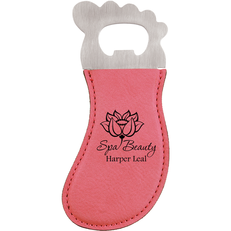 Pink Leatherette Foot-Shaped Bottle Opener