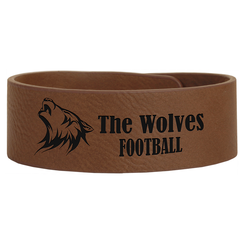 9 1/2" x 1" Dark Brown Leatherette Cuff Bracelet