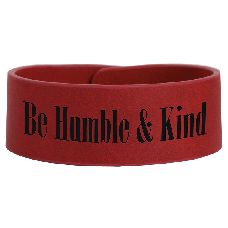 9 1/2" x 1" Rose Leatherette Cuff Bracelet