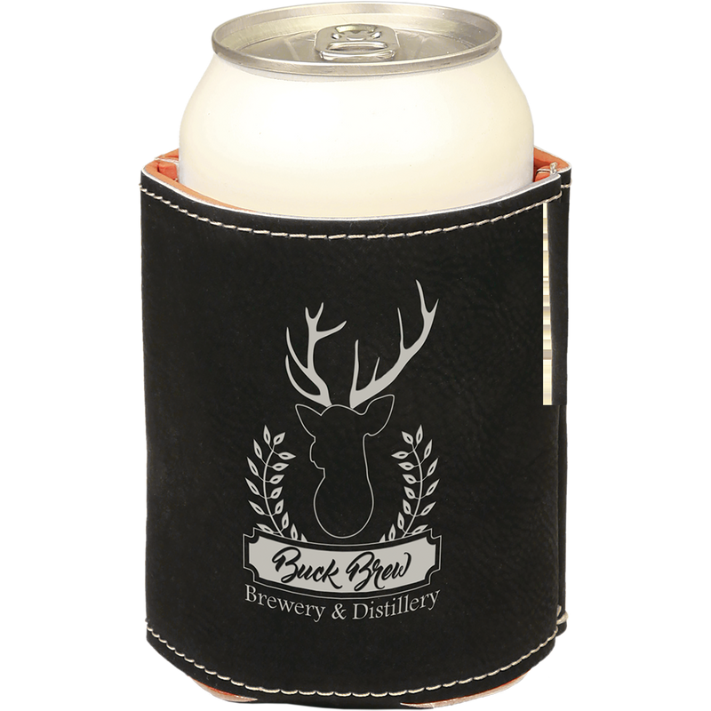 Black & Silver Leatherette Beverage Holder