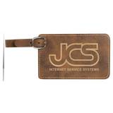 Rustic & Gold Leatherette Luggage Tag
