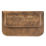 Rustic & Gold Leatherette Flexible Business Card Holder