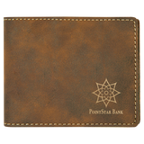 Rustic & Gold Leatherette Bifold Wallet