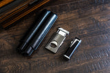 Impressive Cigar Humidor Box with Accessories, High Quality Lacquer Ebony Finish