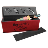 Rose Leatherette Single Wine Box with Tools