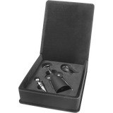 Black & Gold Leatherette 3-Piece Wine Tool Set