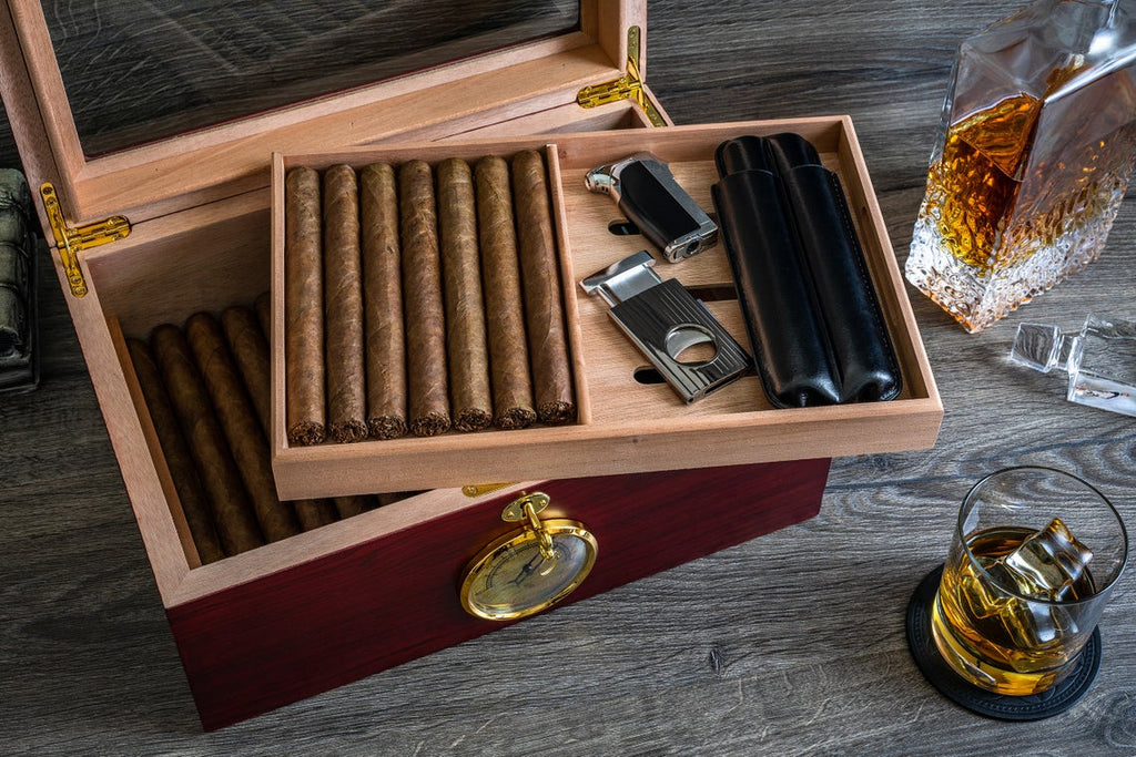 BIG and Heavy Glass top cigar humidor