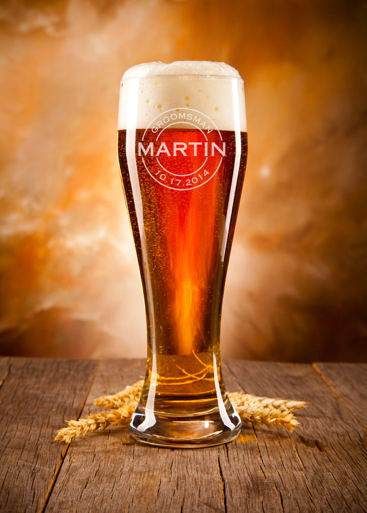 Engraved Beer Glass