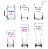 Engraved Beer Glass