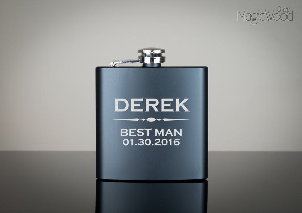 Custom black flask