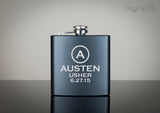 Custom black flask