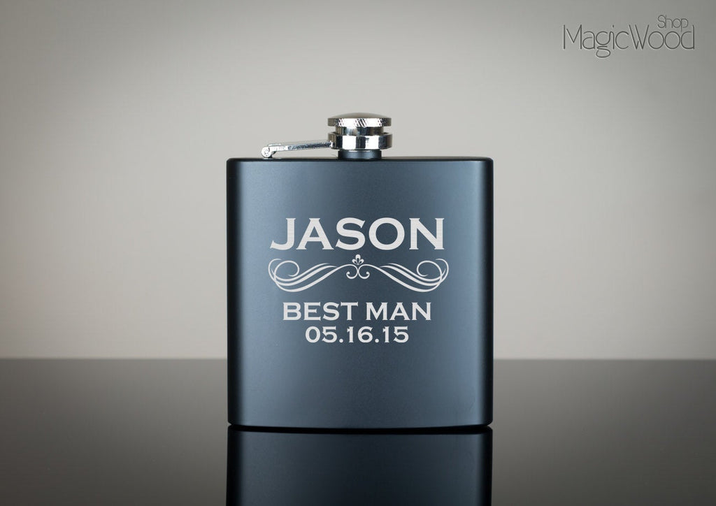Custom black flask