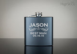 Custom black flask