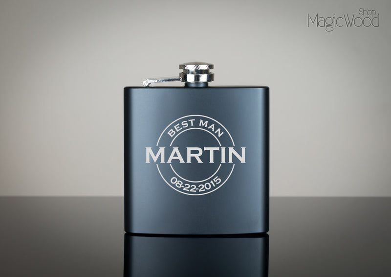 Custom black flask