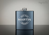 Custom black flask