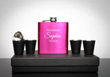 Custom Hot Pink Flask Set