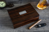 Exotic Ebony Humidor with Humidifier