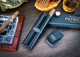 Black cigar case set, Case, Lighter, Cutter