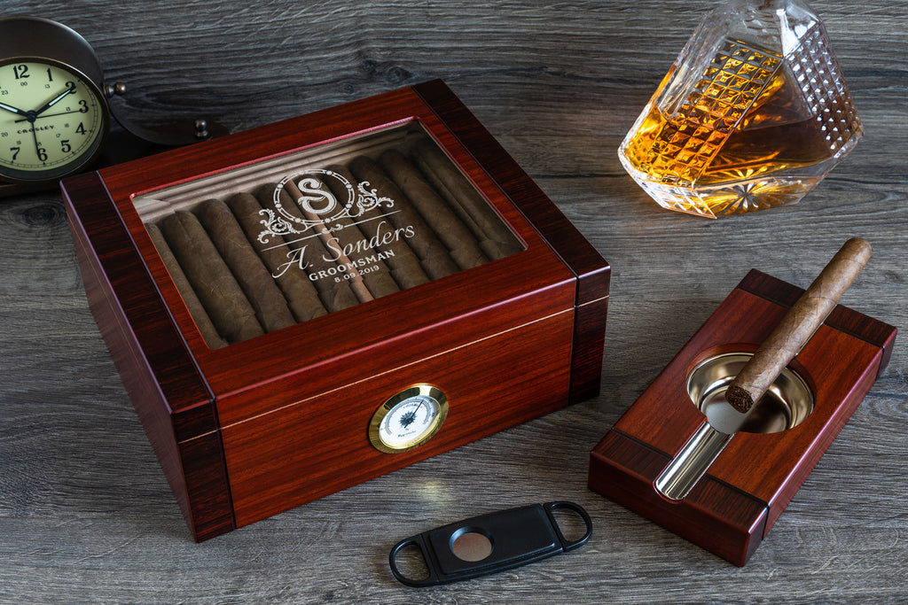 Beveled Glass Top Cigar Humidor