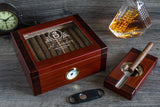 Beveled Glass Top Cigar Humidor