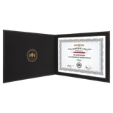 Black & Gold Leatherette Holder or 8 1/2" x 11" Certificate
