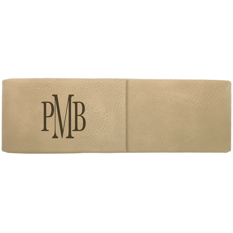 Light Brown Leatherette Double Pen Case