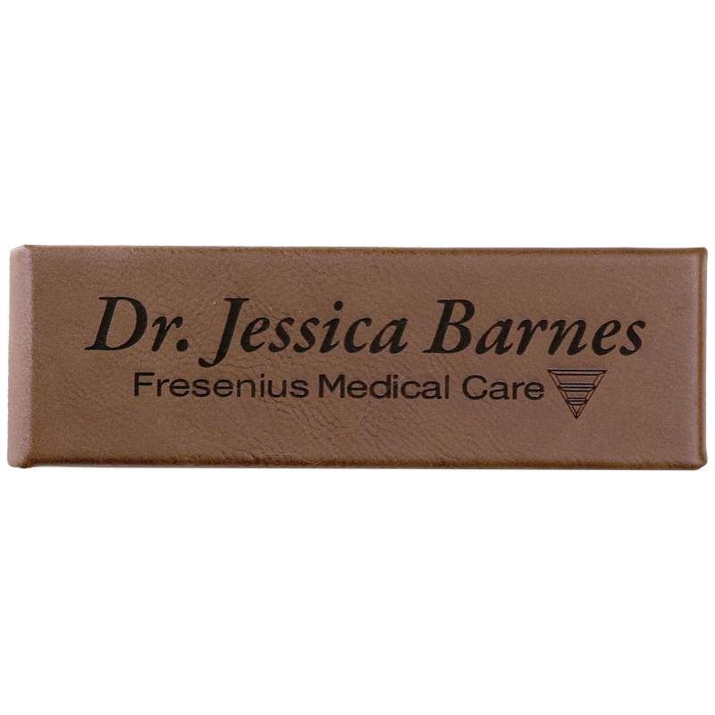 Dark Brown Leatherette Double Pen Case