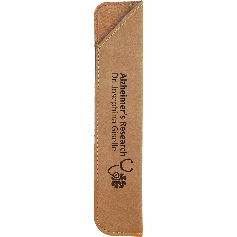 Light Brown Leatherette Pen Sleeve