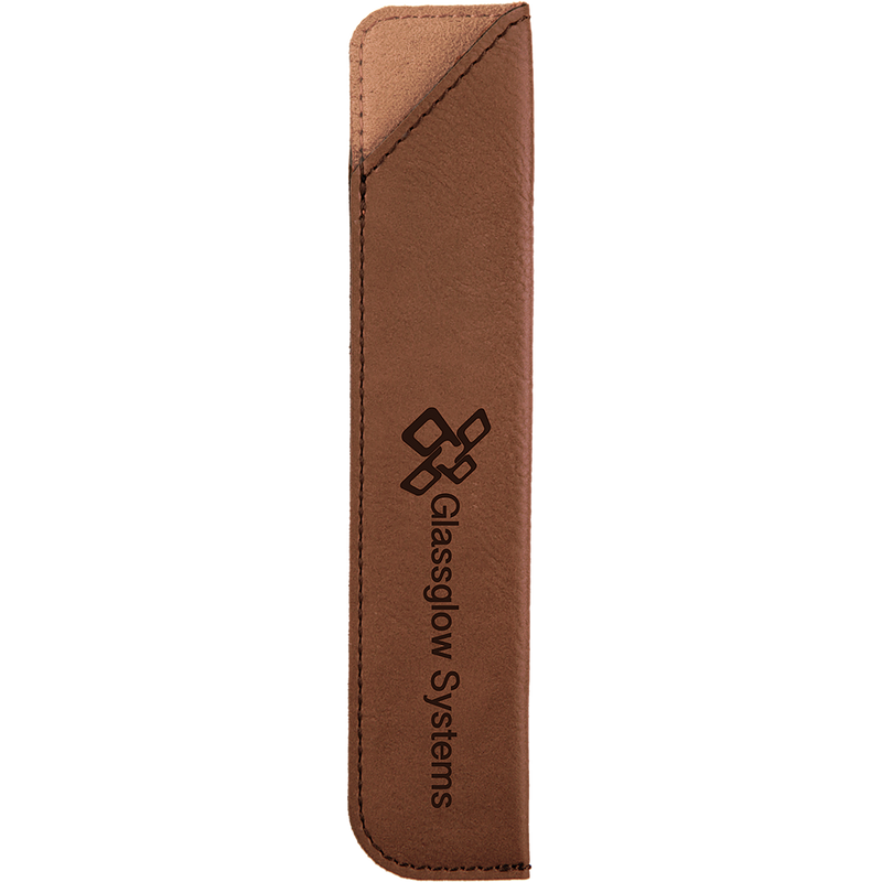 Dark Brown Leatherette Pen Sleeve