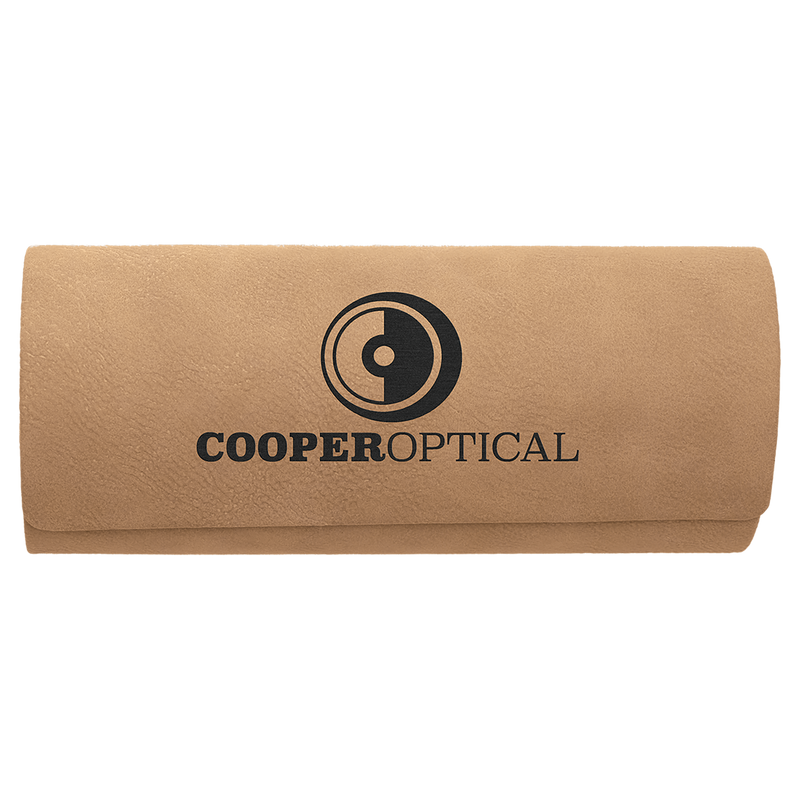 Light Brown Leatherette Eyeglass Case