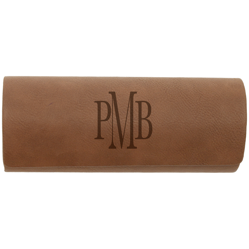 Dark Brown Leatherette Eyeglass Case