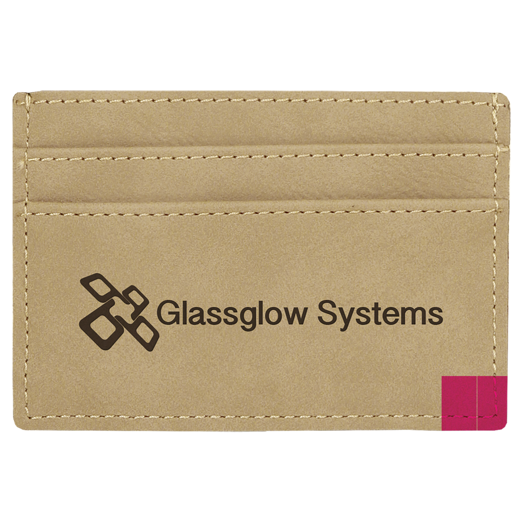 Light Brown Leatherette Wallet Clip