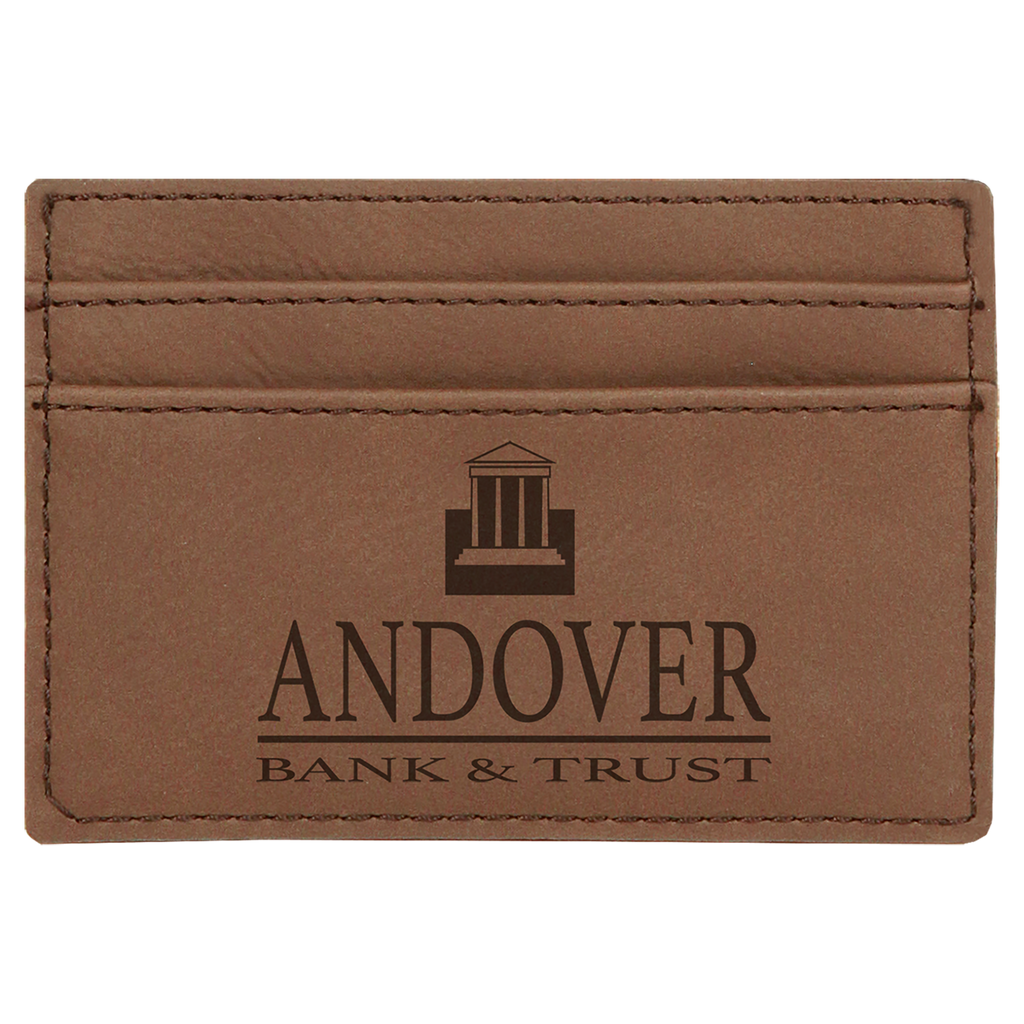 Dark Brown Leatherette Wallet Clip