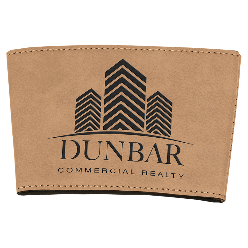 Light Brown Leatherette Latte Mug Sleeve