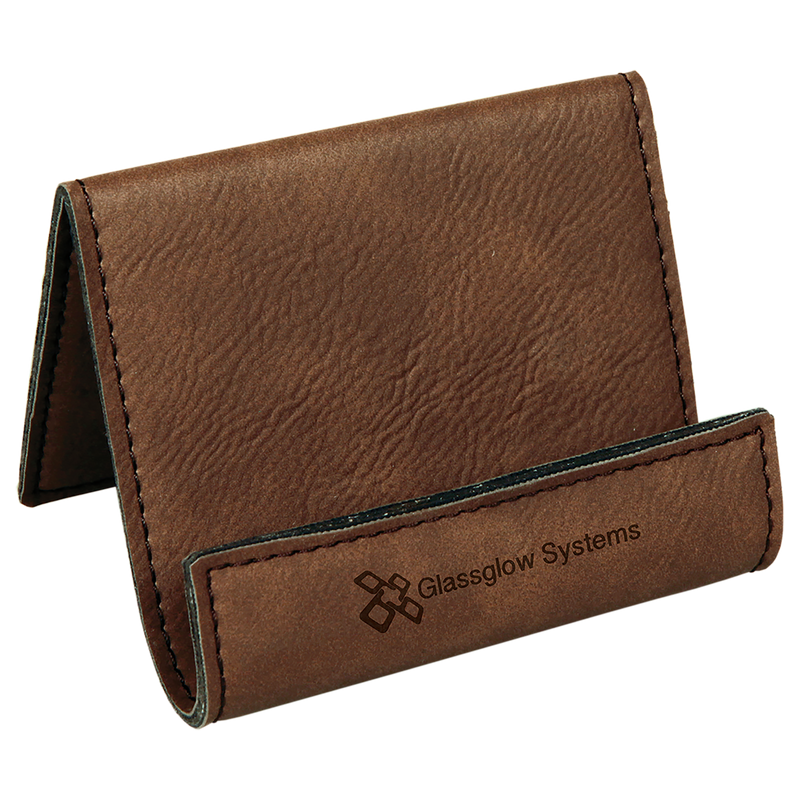 Dark Brown Leatherette Holder/Easel
