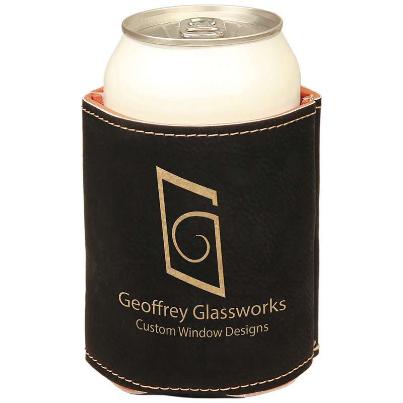 Black & Gold Leatherette Beverage Holder