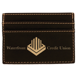 Black & Gold Leatherette Wallet Clip