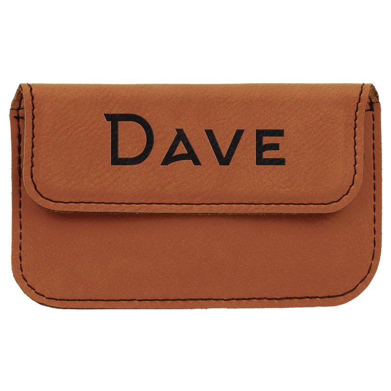 Rawhide Leatherette Flexible Business Card Holder