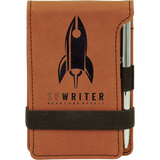 Rawhide Leatherette Mini Notepad with Pen & Paper