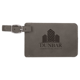 Gray Leatherette Luggage Tag