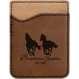 Dark Brown Leatherette Cell Phone Wallet