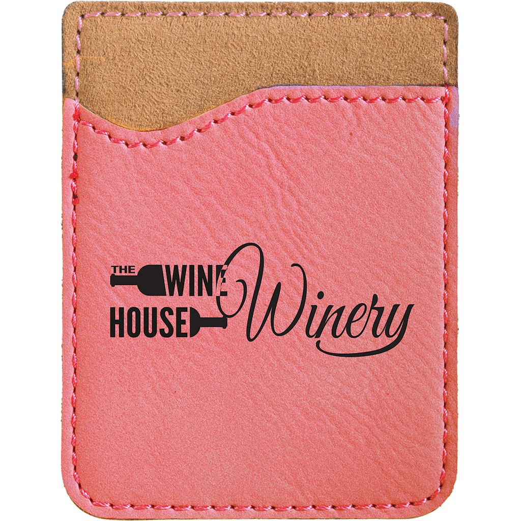 Pink Leatherette Cell Phone Wallet