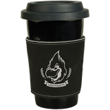 Black & Silver Leatherette Latte Mug Sleeve