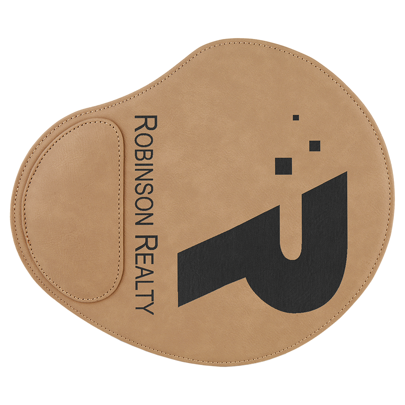 Light Brown Leatherette Mouse Pad