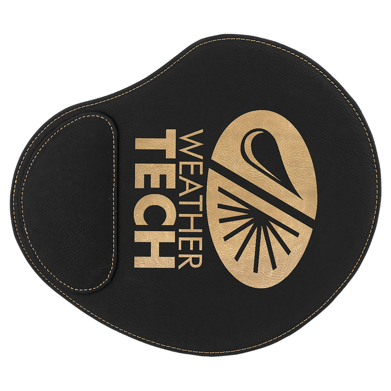 Black & Gold Leatherette Mouse Pad