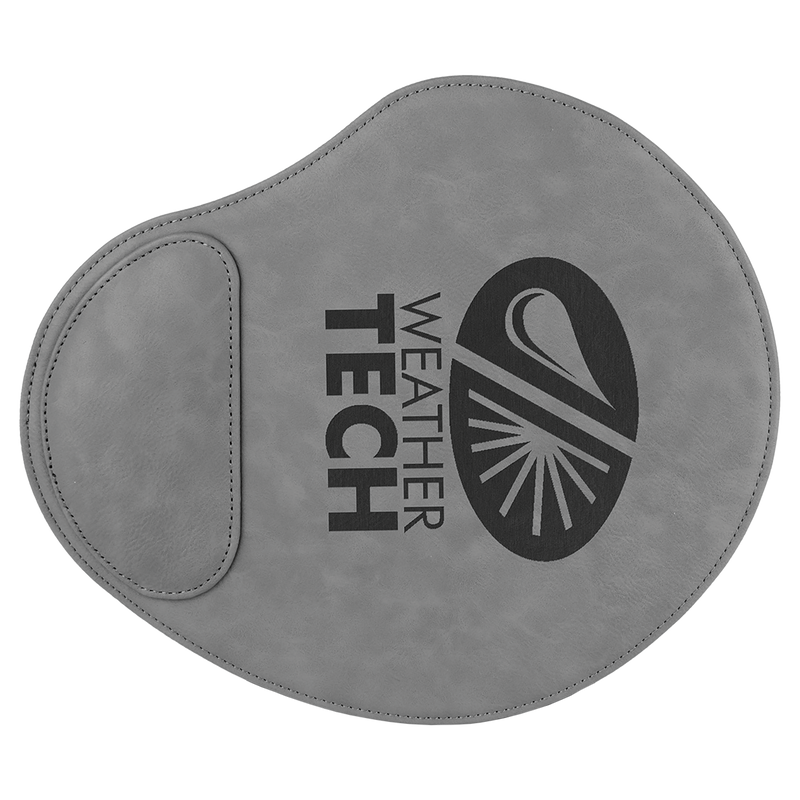 Gray Leatherette Mouse Pad