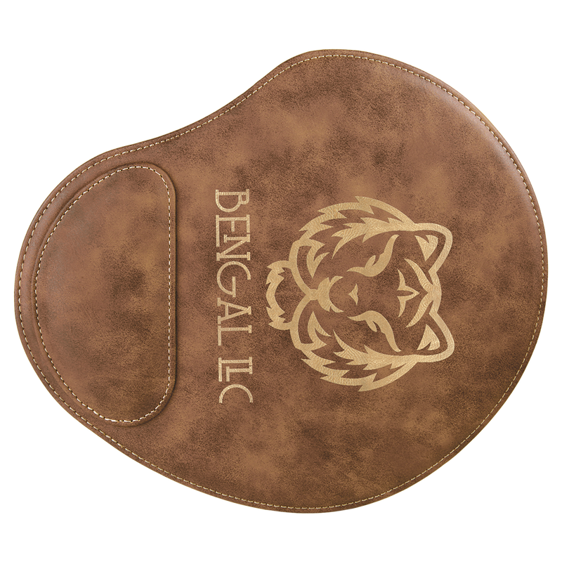 Rustic & Gold Leatherette Mouse Pad